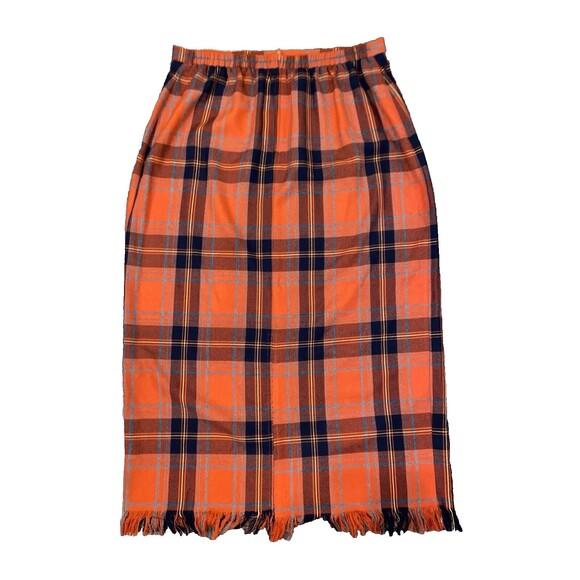 Sag Harbor Blanket Fringe Skirt Sz 16 & Crop Jacket Red Plaid - Picture 7 of 16